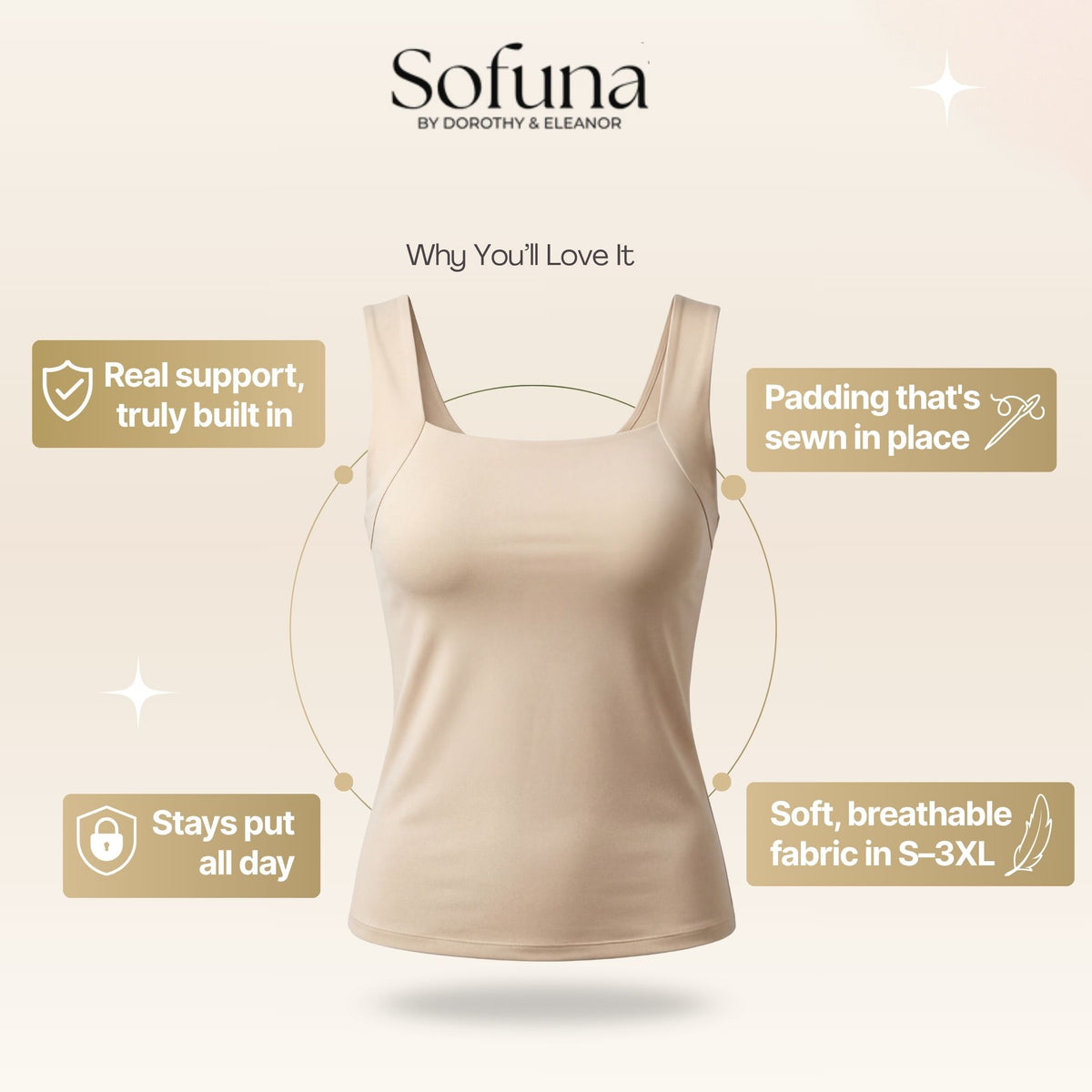 The Sofuna Built-In Comfort Bra Tank Top