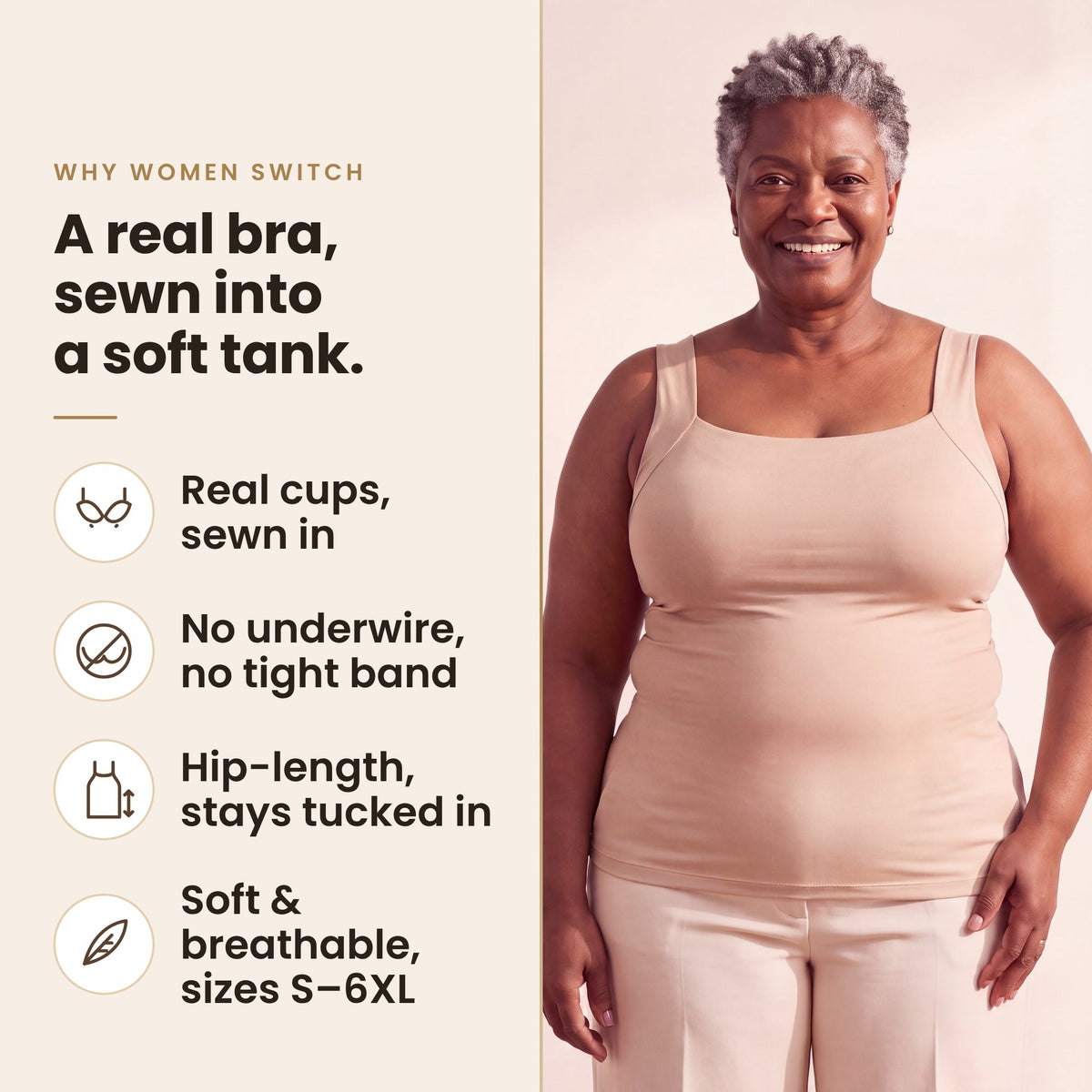 The Sofuna Built-In Comfort Bra Tank Top